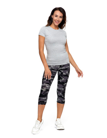 Legginsy - Legginsy damskie 3/4 moro WZÓR 1 - produkt 1