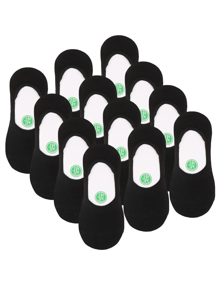 Niskie stopki - Skarpetki niskie stopki męskie bambusowe 12-pak CZARNY - produkt moraj.pl 1