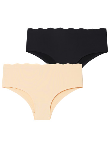Figi - Majtki damskie bezszwowe figi bikini BEŻOWY - produkt 6