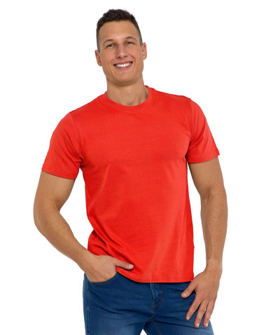 Koszulki, topy, koszule - Koszulka męska bawełniana T-shirt CZERWONY - produkt 3