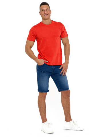 Koszulki, topy, koszule - Koszulka męska bawełniana T-shirt CZERWONY - produkt 4