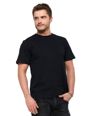 Koszulki, topy, koszule - Koszulka męska bawełniana T-shirt CZARNY - produkt 3