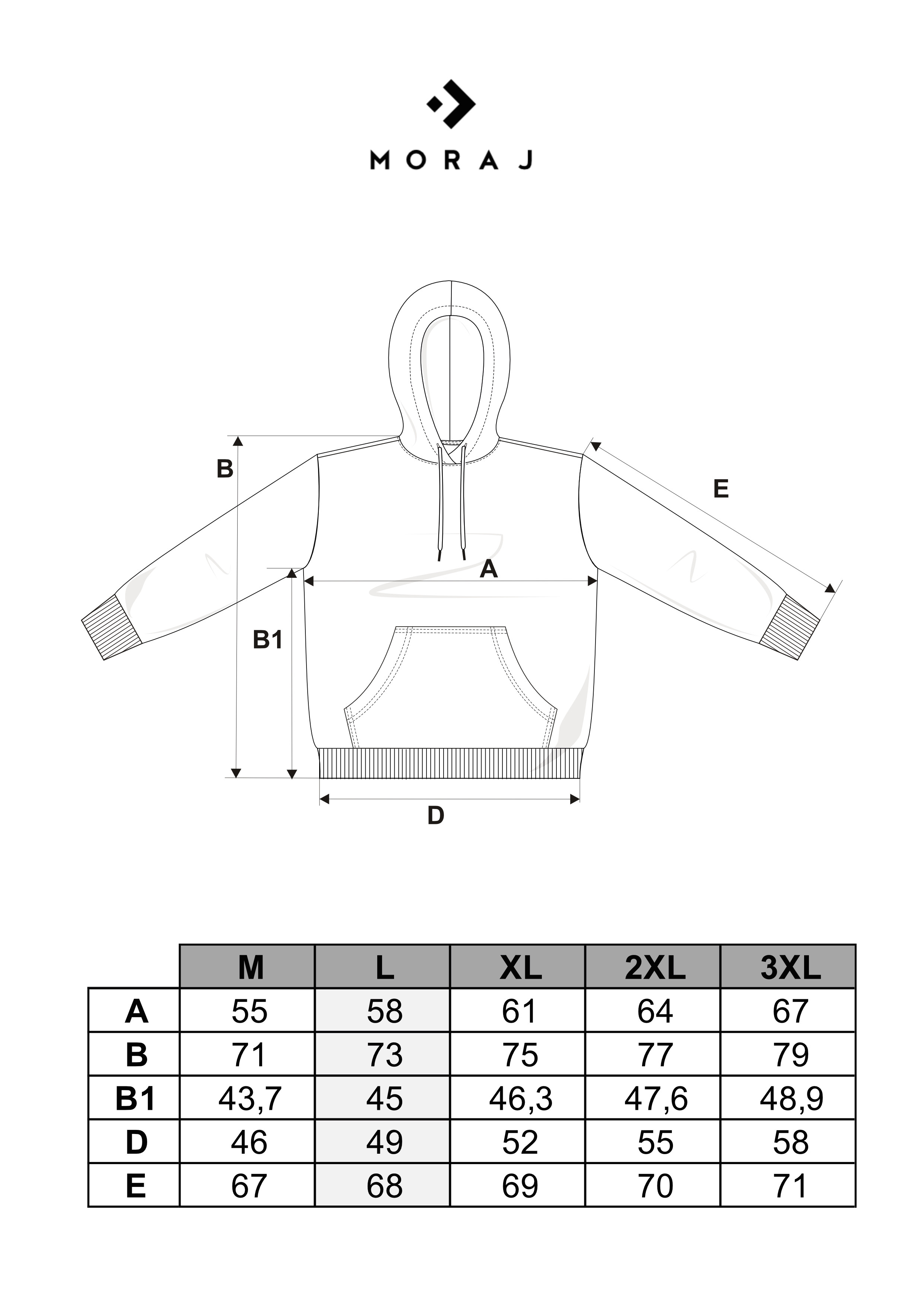 Męska bluza wkładana z kapturem szara Męska bluza wkładana z kapturem szara