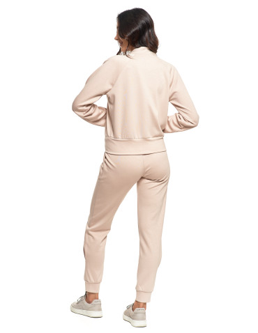 Bluzy - Damska bluza rozpinana ze stójką KREMOWY - produkt 6
