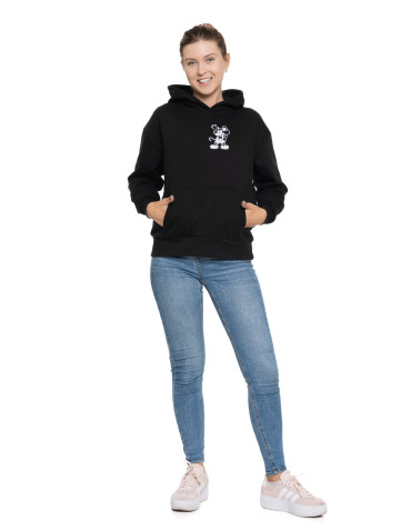 Bluzy - Ocieplana bluza damska Mickey z kapturem CZARNY - produkt 3