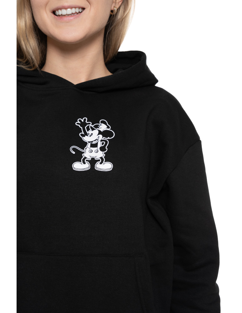 Bluzy - Ocieplana bluza damska Mickey z kapturem CZARNY - produkt moraj.pl 2