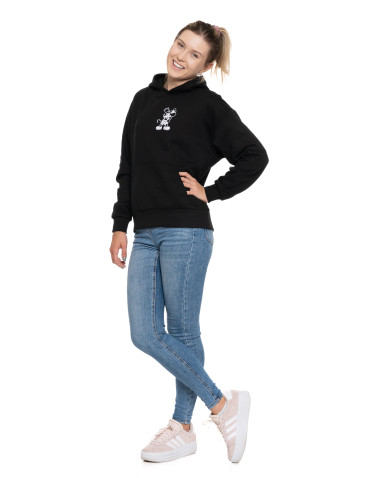 Bluzy - Ocieplana bluza damska Mickey z kapturem CZARNY - produkt 5