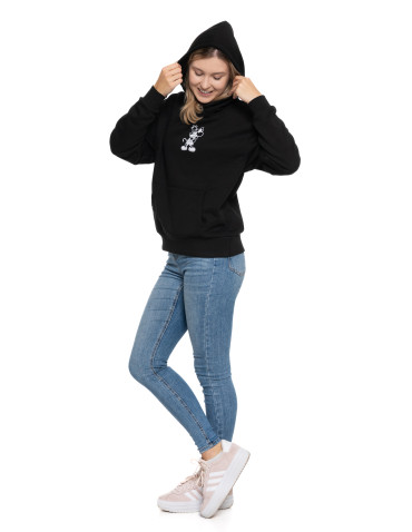Bluzy - Ocieplana bluza damska Mickey z kapturem CZARNY - produkt 8