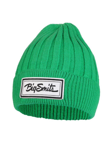 Czapki - Damska czapka typu beanie z naszywką ZIELONY - produkt 1