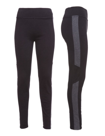 Legginsy - Legginsy damskie ocieplane z wysokim stanem CZARNY - produkt 5
