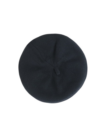 Czapki - Beret damski klasyczny dzianinowy CZARNY - produkt 3