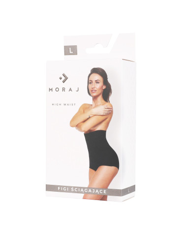 Figi - Majtki damskie figi modelujące z wysokim stanem CZARNY - produkt 5