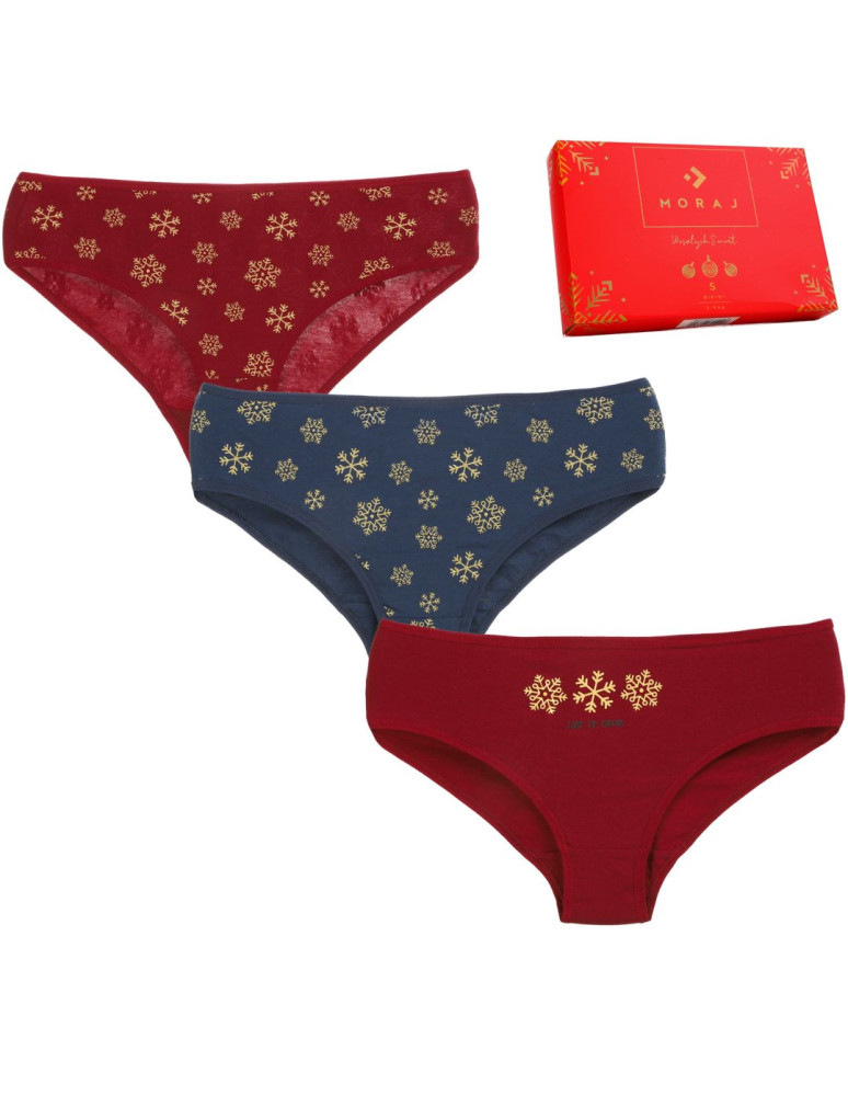 Zestawy prezentowe - Świąteczne figi damskie bikini w pudełku 3-pak WIELOKOLOROWY - produkt moraj.pl 1