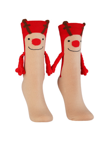 Skarpety - Skarpetki świąteczne w renifery Friendsy z rączkami WIELOKOLOROWY - produkt 1
