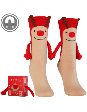 Skarpety - Skarpetki świąteczne w renifery Friendsy z rączkami WIELOKOLOROWY - produkt 4
