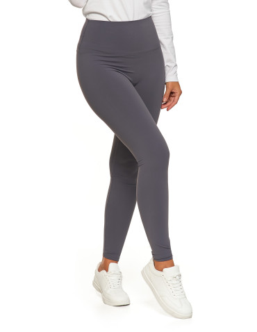 Legginsy - Legginsy damskie sportowe funkcyjne z wysokim stanem GRAFIT - produkt 3