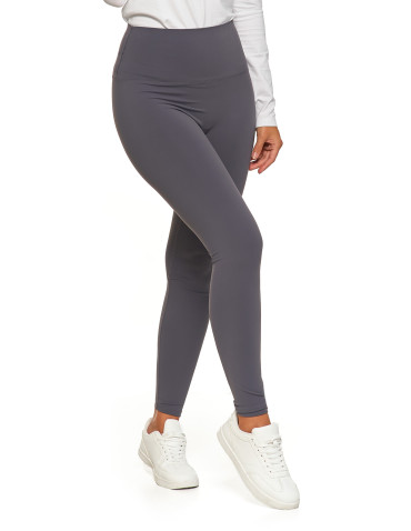 Legginsy - Legginsy damskie sportowe funkcyjne z wysokim stanem GRAFIT - produkt 8