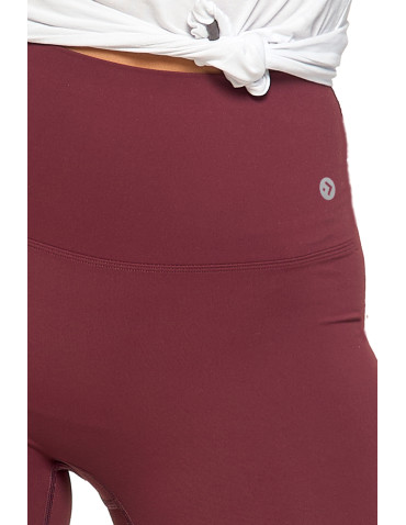 Legginsy - Legginsy damskie sportowe funkcyjne z wysokim stanem BORDOWY - produkt 6