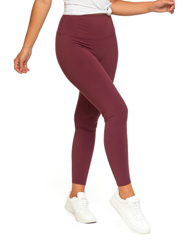 Legginsy - Legginsy damskie sportowe funkcyjne z wysokim stanem BORDOWY - produkt 10