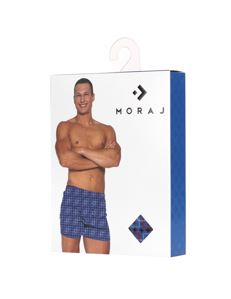 Bokserki luźne - Majtki męskie bokserki luźne Plus Size wzór geometryczny WIELOKOLOROWY - produkt moraj.pl 2