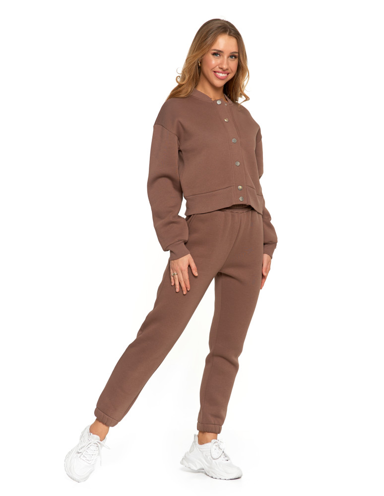 Bluzy - Damska bluza bomberka ocieplana z napami MOKKA - produkt moraj.pl 2
