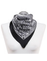 Damska apaszka w stylu paisley CZARNY
